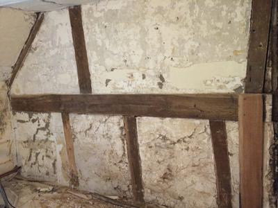restoring and old bedroom wall